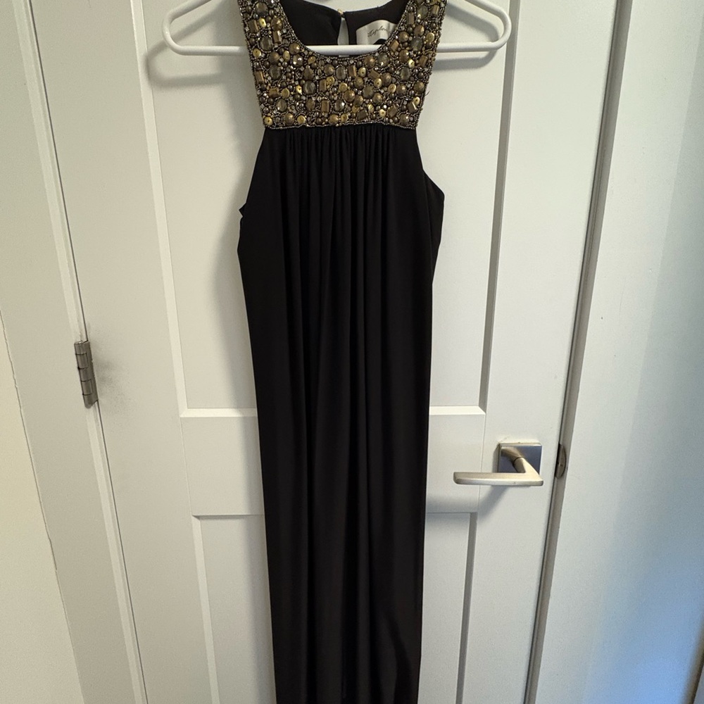 T-Bags Los Angeles Beaded Women's Flowy High/Low Dress, size XS